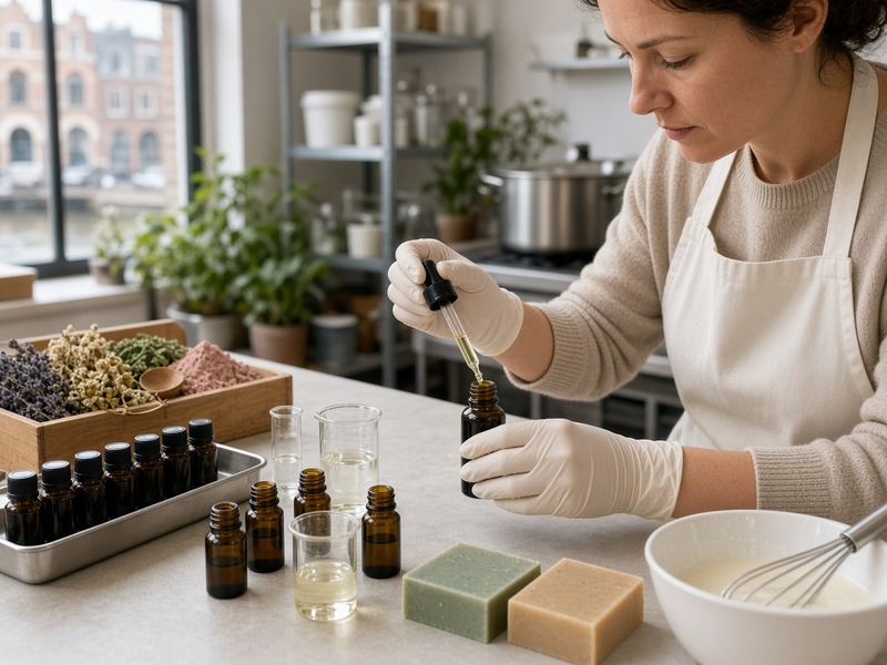 Scent blending at Grandmane House